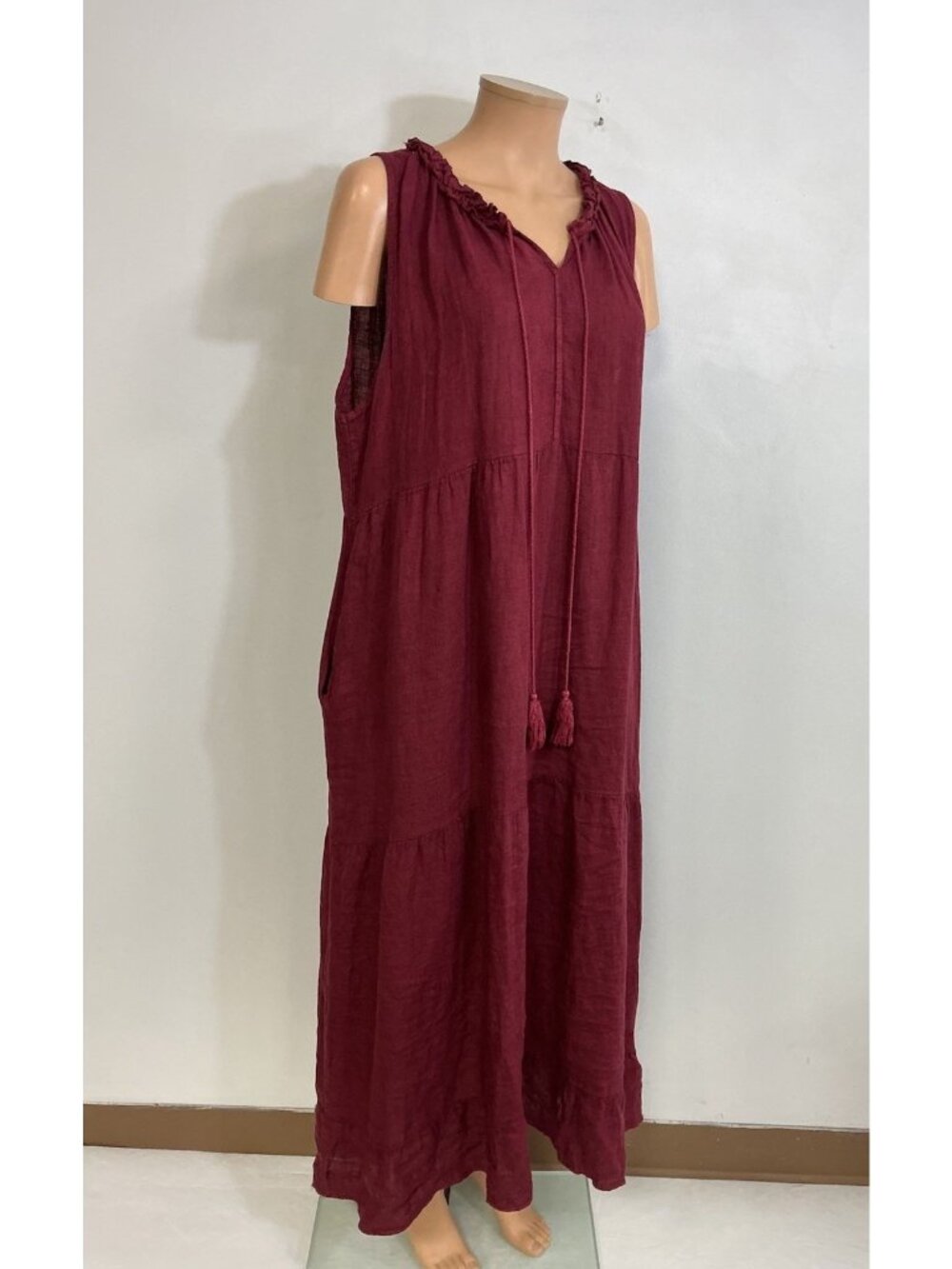 Beyond Capri Linen Maxi Dress Made in Italy Womens Large
